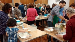 Bake-off challah makers in action